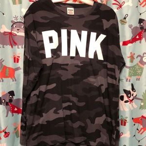 Victoria’s Secret pink camo long sleeve tee